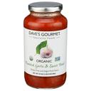 Daves Gourmet Organic Roasted Garlic and Sweet Basil Pasta Sauce, 24 Ounce -- 6 per case