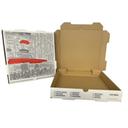 Nemco White / Kraft B Flute White Print Pizza Cafe Box, 18 x 18 x 2 inch -- 50 per case
