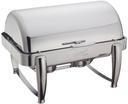 Winco Virtuoso Stainless Steel Extra Heavyweight Roll Top Full Size Chafer, 8 Quart
