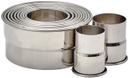 Winco Stainless Steel 11 Piece Round Plain Cookie Cutter Set, 2 inch Height -- 1 set