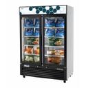 Migali Powder Coated Steel 2 Glass Door Merchandiser Freezer with 8 Adjustable Shelves, 54.4 inch Width x 31.5 inch Depth x 81 inch Height