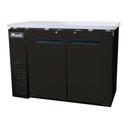 Migali 2 Solid Door Back Bar Refrigerator with 4 Shelves, 48.75 inch Width x 24.4 inch Depth x 35.75 inch Height