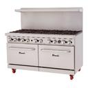 Migali 10 Burners Natural Gas Range and Oven, 60 inch Width x 31 inch Depth x 55.25 inch Height