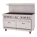 Migali 10 Burners Liquid Propane Gas Range and Oven, 60 inch Width x 31 inch Depth x 55.25 inch Height