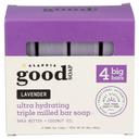 Alaffia Lavender Good Bar Soap, 4 count