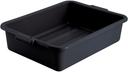 Winco Polypropylene Black Standard Weight Dish Box, 20 1/4 x 15 1/2 x 5 inch