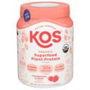 Kos Organic Strawberries and Cream Protein Powder Mix, 20.1 Ounce