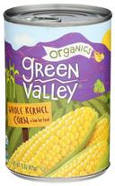 Green Valley Organics Whole Kernel Sweet Corn, 15 Ounce -- 12 per case