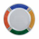 GET Enterprises inc Diamond Barcelona Melamine Round Wide Rim Plate, 6.5 inch -- 48 per case.
