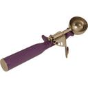Vollrath 47147 Stainless Steel Antimicrobial Number 40 One Piece Thumb Disher with Black Handle, 0.75 Ounce Capacity