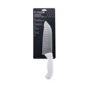 Taylor White Handle Santoku Knife, 7 inch