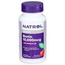 Natrol Strawberry Flavor 10000mcg Biotin Beauty Fast Dissolve Tablets, 60 count