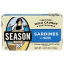Season Sardine in Water, 4.375 Ounce -- 12 per case