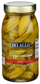Delallo Hot Pepperoncini, 25.5 Ounce -- 6 per case