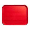 Carlisle CT141805 Cafe Polypropylene Red Fast Food Cafeteria Tray, 18 x 14 inch