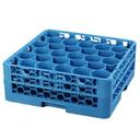 Carlisle RW30-114 OptiClean NeWave Polypropylene Blue 30 Compartment Glass Rack with Integrated Extender, 19.88 x 19.88 x 7 inch