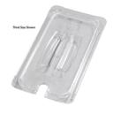Carlisle 10271U07 StorPlus Polycarbonate Clear Notched Handled Universal Third Size Pan Cover Only