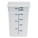 White 11 1/4 inch X 12 1/4 inch X 15 3/4 inch Camsquare Food Storage Containers - Poly 22 Quart -- 6 per case