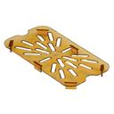 Amber 1/4 Size 6 3/8in X 10 7/16in Drain Shelf H-Pans Food Storage Pans, -- 6 Each.