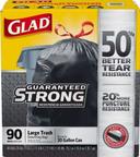 Glad Black Drawstrings Trash Bag -- 90 per case