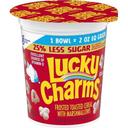 Lucky Charms 25 Percent Less Sugar Frosted Toasted Cereal with Marshmallows, 2 Ounce - 60 per case