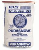 General Mills Purasnow Bleached Enriched Wheat Flour, 50 Pound.