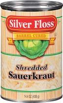 Silver Floss Shredded Sauerkraut - 14.5 oz. can, 24 cans per case