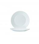 Cardinal International Arcoroc Opal Restaurant White Lunch Plate, 9 3/8 inch -- 24 per case.