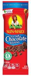 Sunmaid Pure Milk Chocolate Covered Raisin, 2 Ounce -- 40 per case