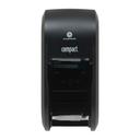 Georgia Pacific Compact Black Vertical Double Roll Toilet Paper Dispenser.