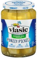 Vlasic Purely Pickles Kosher Dill Spears, 24 Fluid Ounce -- 6 per case.