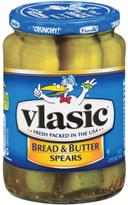 Vlasic Bread and Butter Spears Pickles, 24 Ounce -- 6 per case.