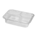 Wna Par Pak 3 Compartment Plastic Clear Portion Control Carry Out Tray, 1000 count