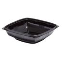 WNA Par Pack PETE Thermoform Black Medium Square Bowl, 32 Ounce -- 300 per case.