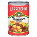 La Preferida Beef and Pork Tamales with Sauce, 15 Ounce Can -- 12 per case