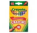 Crayola Peggable Tuck Box Crayons, 16 per pack 48 packs per case