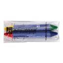 Hoffmaster Red Blue and Yellow Green Mini Triangular Double Tip Crayon - 2 count per pack -- 500 packs per case