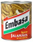 Embasa Sliced Jalapeno  Pepperwith Escabeche, 10 Can -- 6 Case