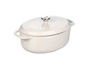 Lodge White Oval Dutch Oven, 7 Quart.