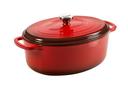 Lodge Red Oval Dutch Oven, 7 Quart.