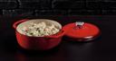 Lodge Red Dutch Oven, 4.6 Quart.