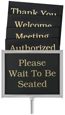 Chef Master Chrome Finish Teller Sign