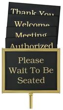 Chef Master Brass Finish Teller Sign