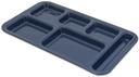 Carlisle Melamine Dark Blue Right Handed 6 Compartment Tray, 15 x 9 inch -- 12 per case