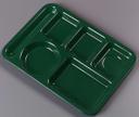 Carlisle Melamine Forest Green Left Hand Heavyweight 6 Compartment Tray -- 12 per case
