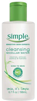 Simple Facial Wash Micellar Water, 6.7 Fluid Ounce -- 12 per case.