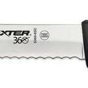 Dexter Russell Scalloped Black Handle Bread Knife, 8 inch -- 6 per case