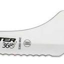 Dexter Russell Scalloped Yellow Handle Offset Slicer, 9 inch -- 6 per case