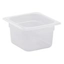 Cambro Polypropylene Translucent Sixth Size Food Storage Pan, 1.6 Quart Capacity -- 6 per case