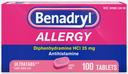 Benadryl Ultratab Allergy Tablets, 100 per unit -- 72 per case
